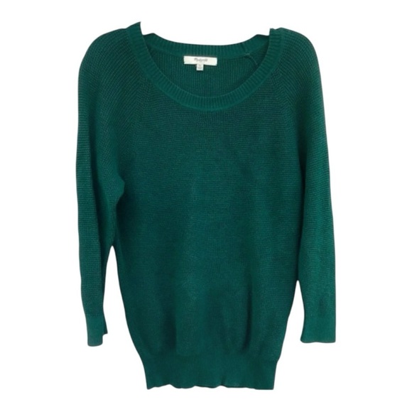 Madewell Women's Green Long Sleeve Knit High Comfort Sweater - Picture 1 of 4
